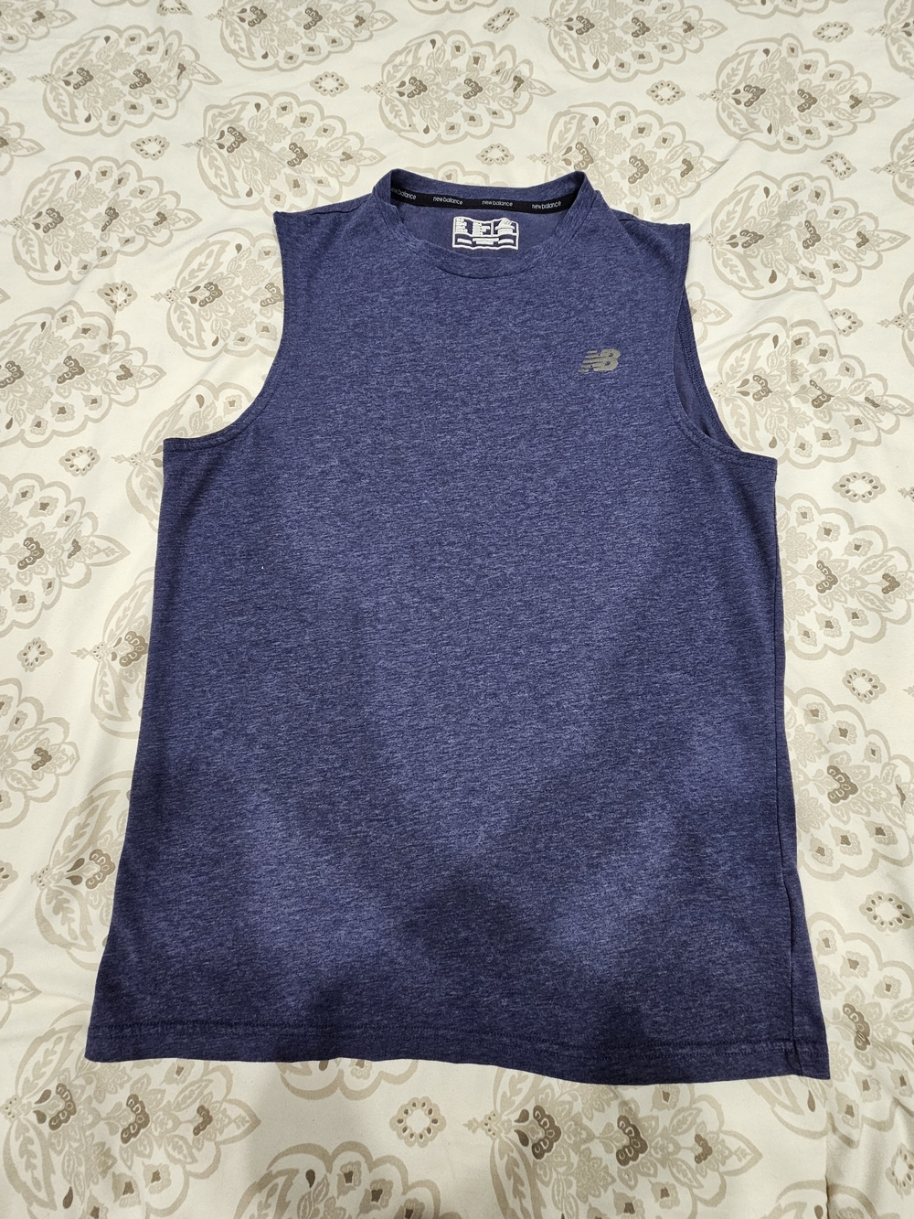 New Balance Men's Sleeveless Performance Tank - Heather Navy